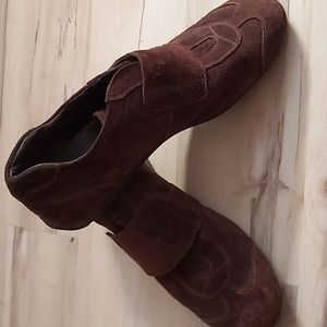 Prada Men's 9US Brown Suede Driving Shoes